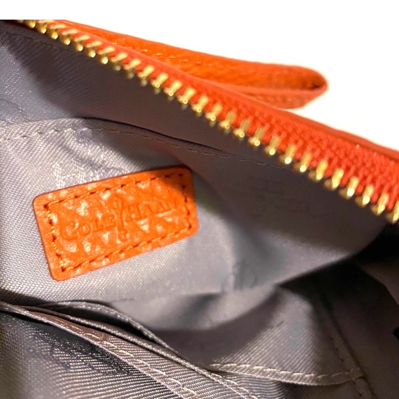 Cole haan Vibrant Orange Leather wristlet Clutch - Picture 6 of 7